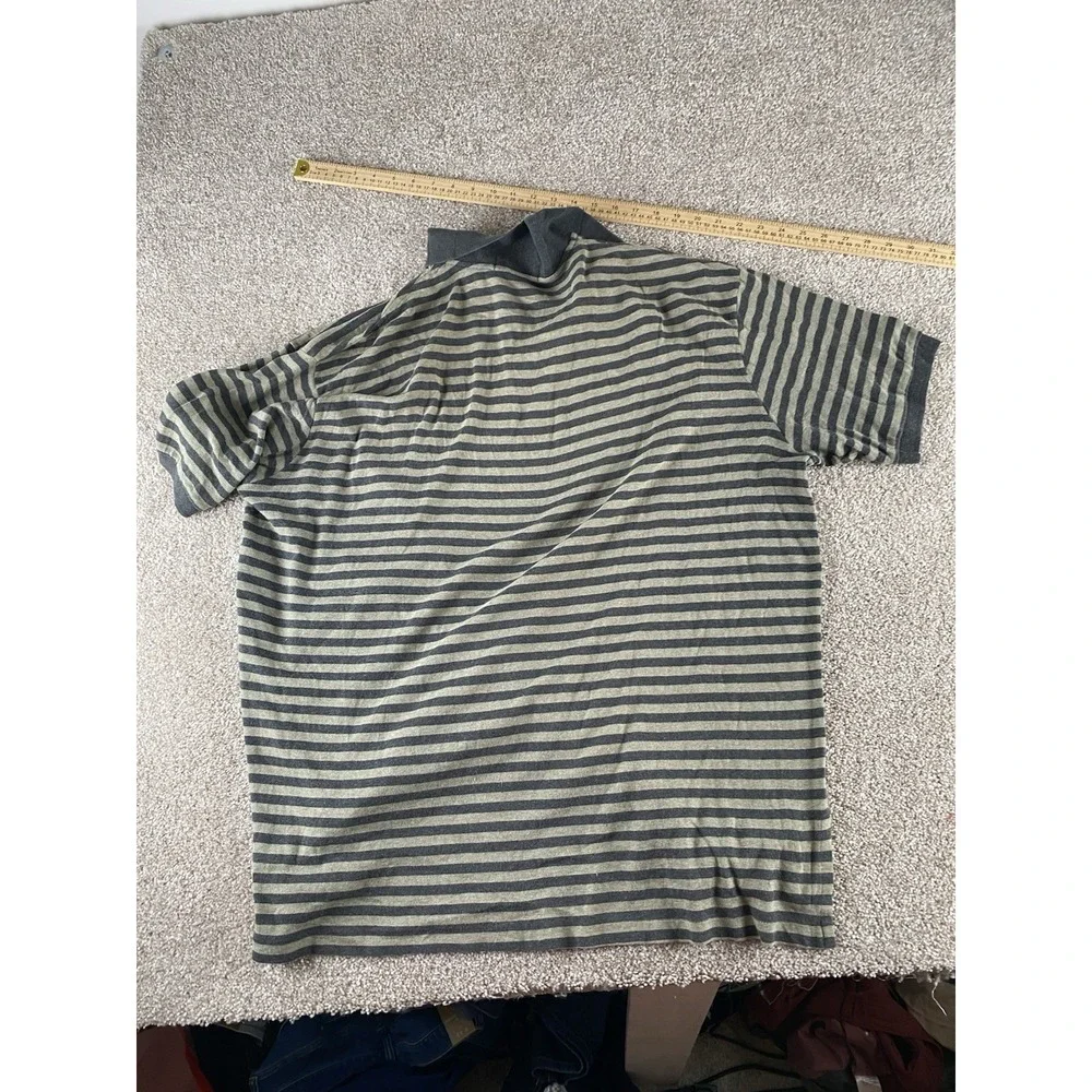 Polo Ralph Lauren Green Striped Polo Mens 2XB Preppy Soft Cotton Pony Casual